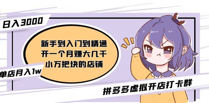 拼多多虚拟开店打卡群：入门到精通（昨日群里有小伙伴3000+）2月26更新-云阁资源网