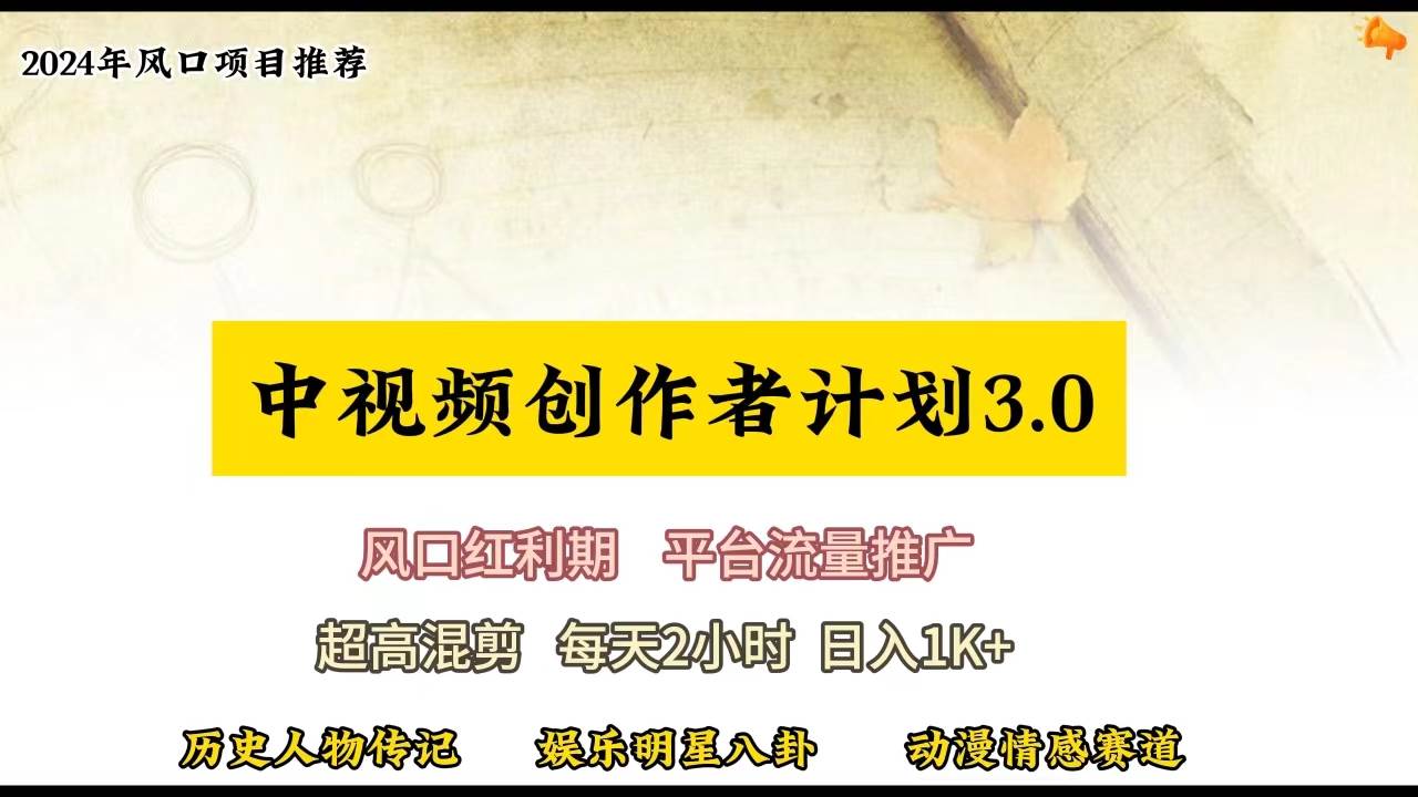 视频号创作者分成计划详细教学，每天2小时，月入3w+-云阁资源网