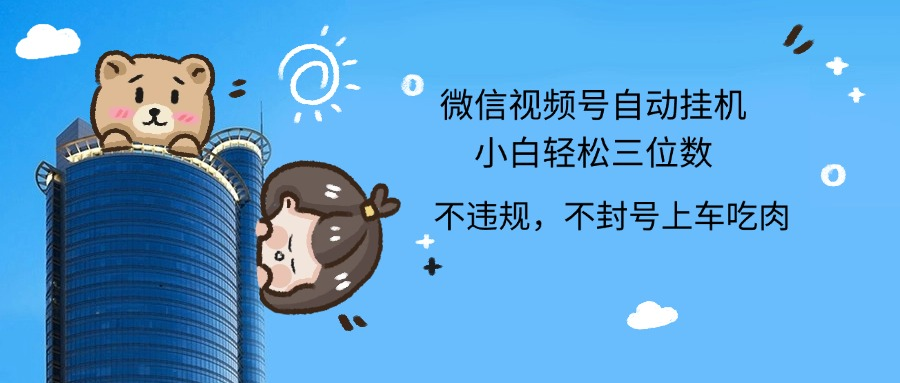 2024最新微信视频号挂机小白轻松日入三位数-云阁资源网