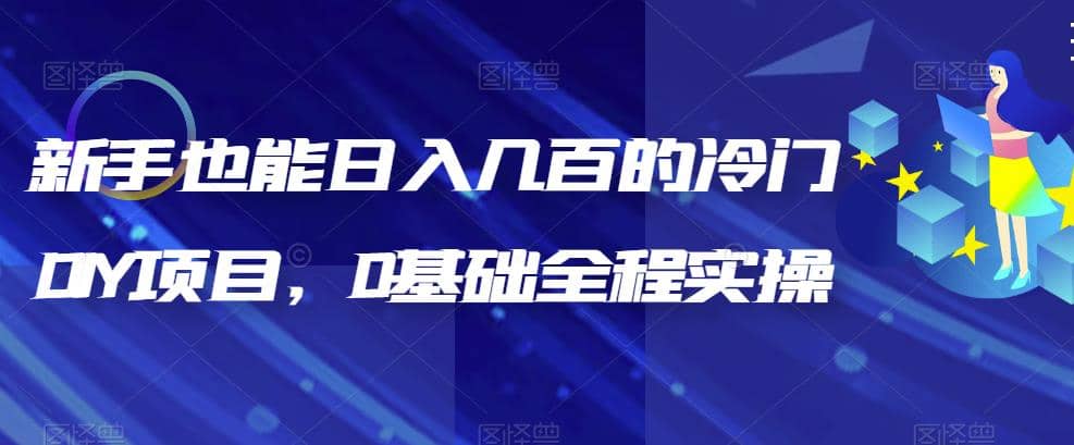 新手也能日入几百的冷门DIY项目，0基础全程实操【揭秘】-云阁资源网