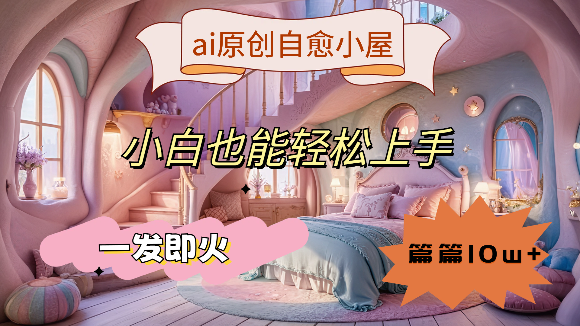 ai原创治愈小屋，小白也能轻松上手，一发即火，篇篇10w+-云阁资源网