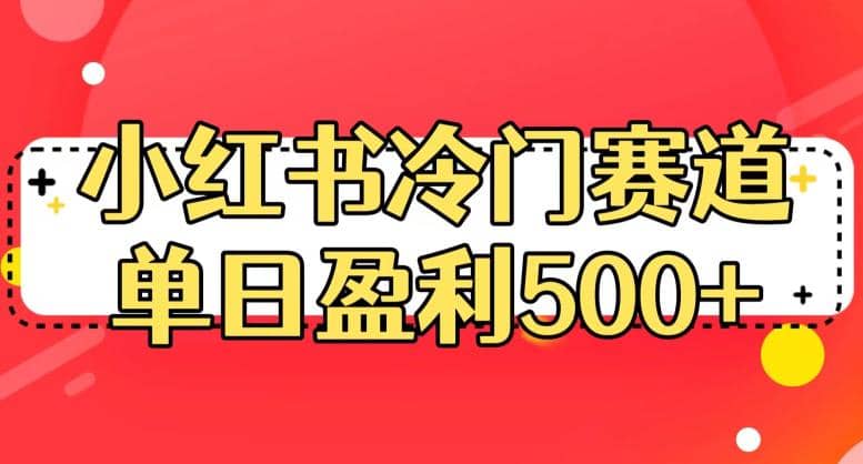 小红书冷门赛道，单日盈利500+【揭秘】-云阁资源网
