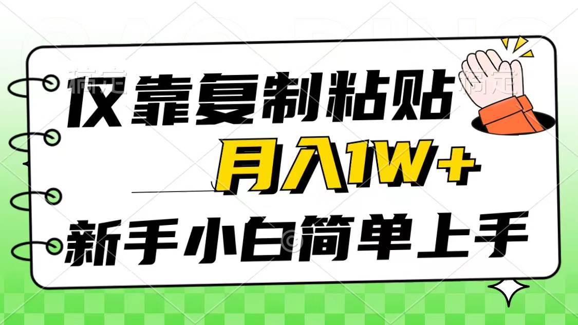 仅靠复制粘贴，被动收益，轻松月入1w+，新手小白秒上手，互联网风口项目-云阁资源网
