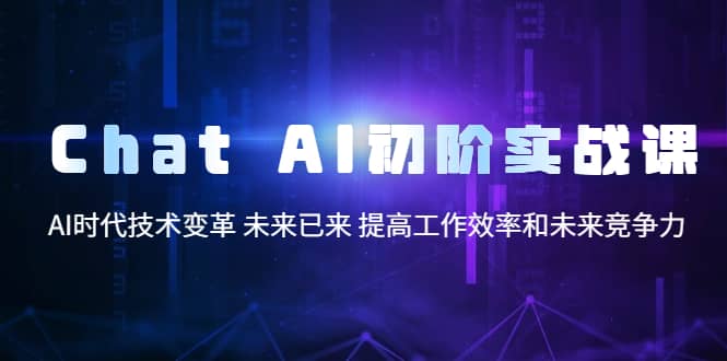 Chat AI初阶实战课，AI时代技术变革 未来已来 提高工作效率和未来竞争力-云阁资源网