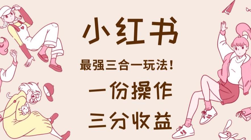 小红书最强三合一玩法，一份操作获得三份收益！【揭秘】-云阁资源网