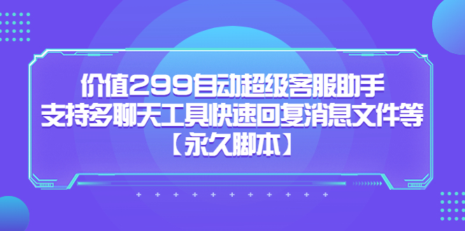 价值299自动超级客服助手，支持多聊天工具快速回复消息文件等-云阁资源网