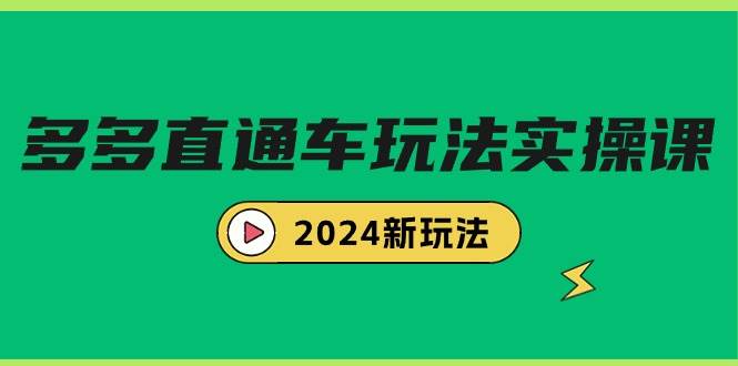 多多直通车玩法实战课，2024新玩法（7节课）-云阁资源网