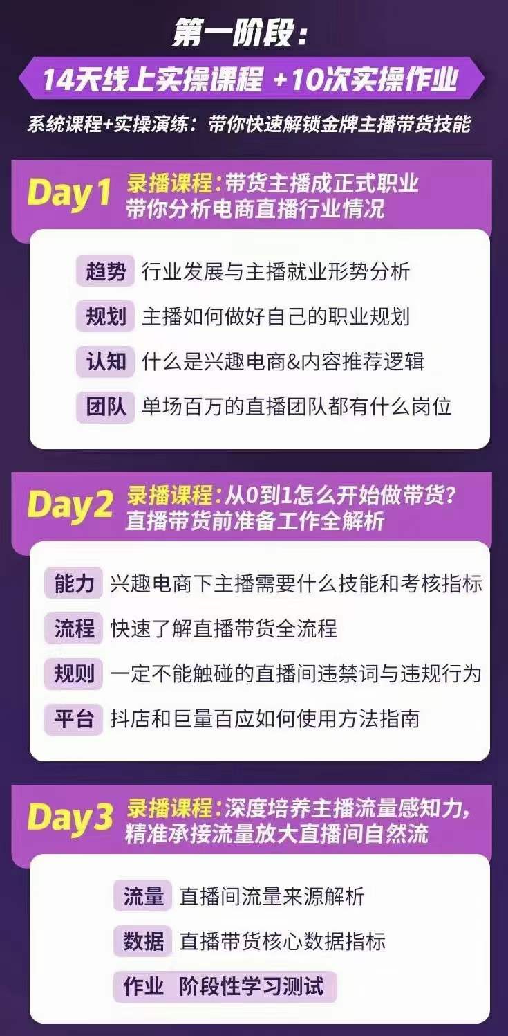 图片[1]-金牌主播实战进阶营 普通人也能快速变身金牌带货主播 (价值3980)-云阁资源网