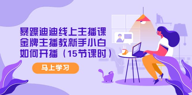 暴躁迪迪线上主播课，金牌主播教新手小白如何开播（15节课时）-云阁资源网