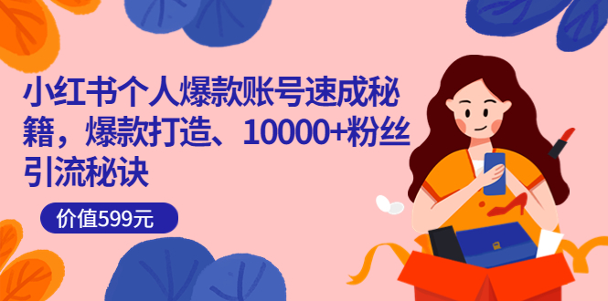小红书个人爆款账号速成秘籍，爆款打造、10000+粉丝引流秘诀（价值599）-云阁资源网