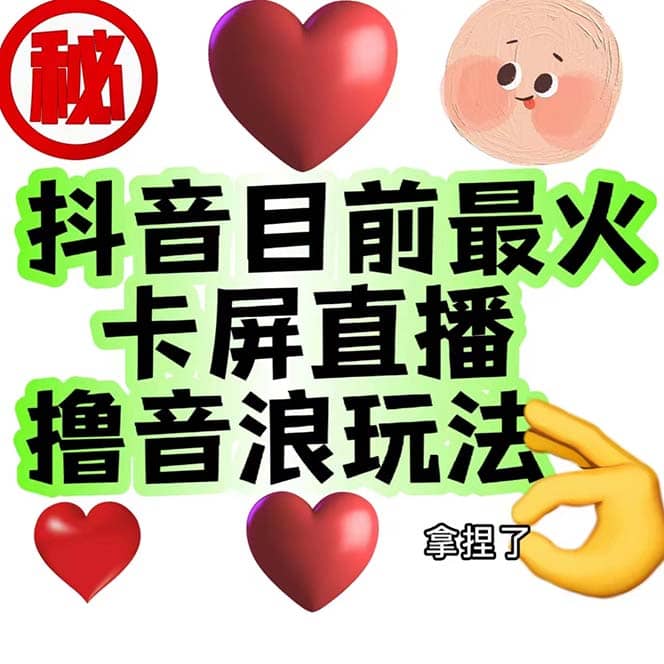 外面收费1980抖音卡屏直播玩法 一个抖音号可以撸几百到几千不等【详细玩法】-云阁资源网