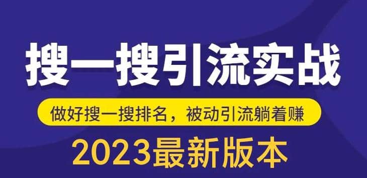 外面收费980的最新公众号搜一搜引流实训课，日引200+-云阁资源网