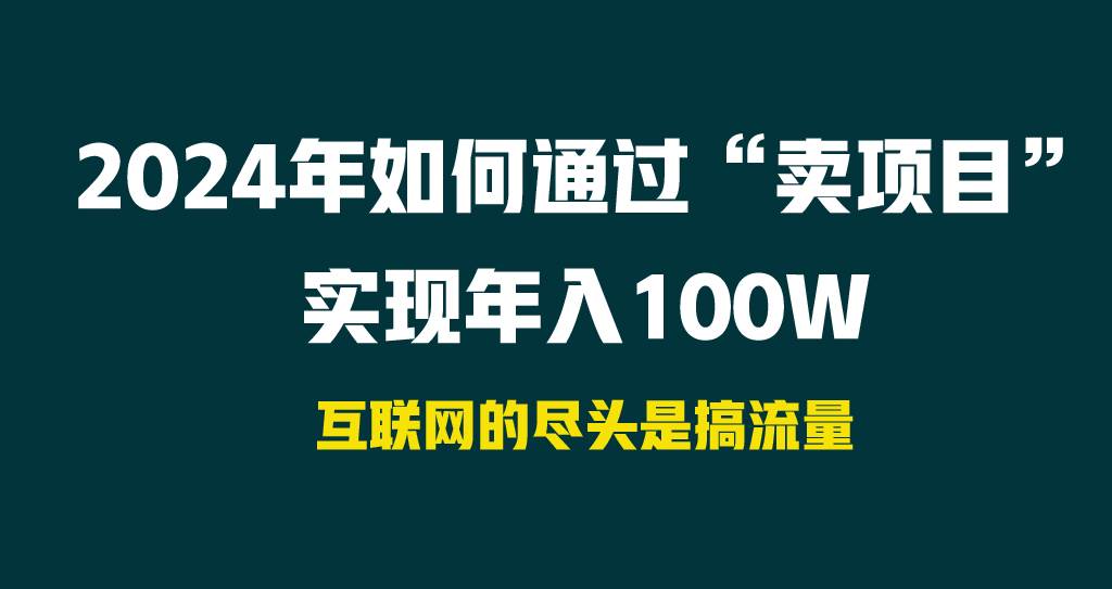 2024年如何通过“卖项目”实现年入100W-云阁资源网