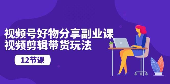 视频号好物分享副业课，视频剪辑带货玩法（12节课）-云阁资源网