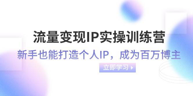 流量变现-IP实操训练营：新手也能打造个人IP，成为百万博主（46节课）-云阁资源网