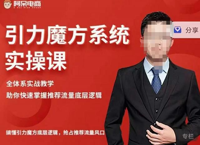 阿呆-引力魔方系统实操课，全体系实战教学，助你快速掌握推荐流量底层逻辑-云阁资源网
