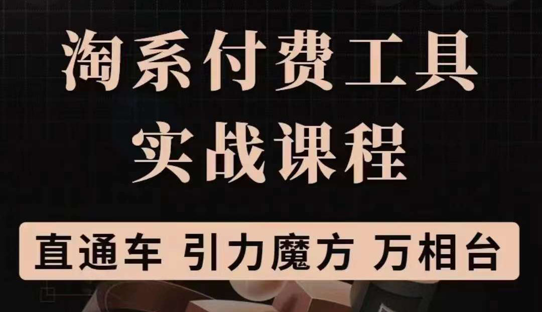 淘系付费工具实战课程【直通车、引力魔方】战略优化，实操演练（价值1299）-云阁资源网
