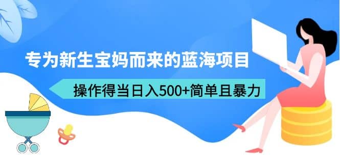 专为新生宝妈而来的蓝海项目，操作得当日入500+简单且暴力（教程+工具）-云阁资源网