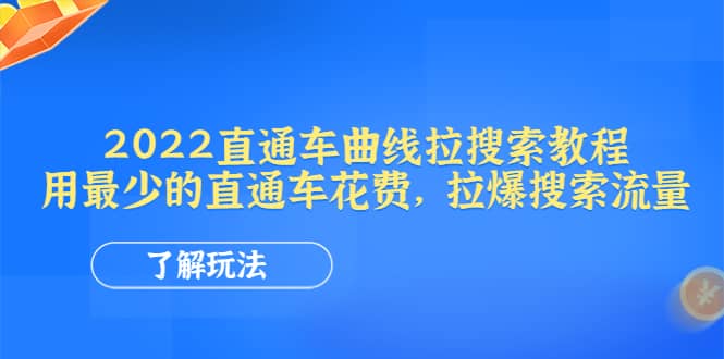 2022直通车曲线拉搜索教程：用最少的直通车花费，拉爆搜索流量-云阁资源网
