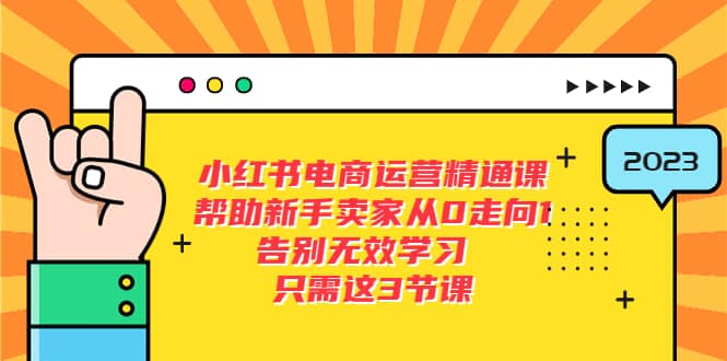 小红书电商·运营精通课，帮助新手卖家从0走向1 告别无效学习（7节视频课）-云阁资源网
