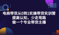 电商带货从0到1实操带货实训营:提高认知,少走弯路,做一个专业带货主播-云阁资源网