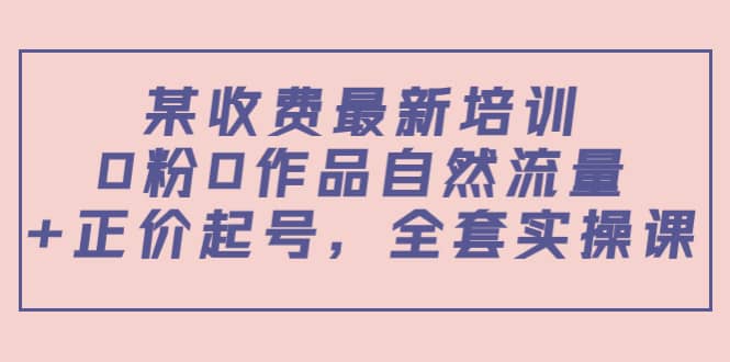 某收费最新培训：0粉0作品自然流量+正价起号，全套实操课-云阁资源网