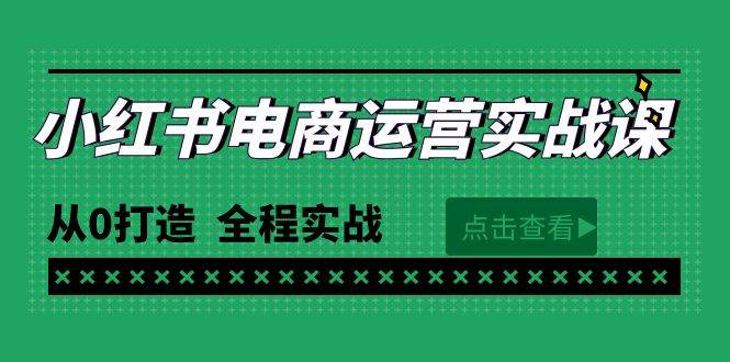 最新小红书·电商运营实战课，从0打造  全程实战（65节视频课）-云阁资源网