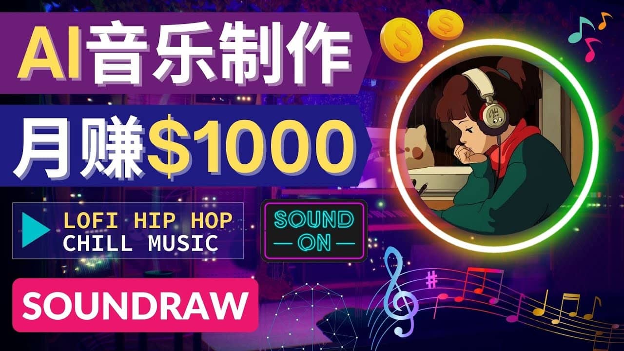 无需任何音乐基础： 使用AI软件制作Lofi Hip Hop Chill Music 月赚1000美元-云阁资源网