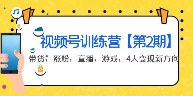 某收费培训：视频号训练营【第2期】带货，涨粉，直播，游戏，4大变现新方向-云阁资源网