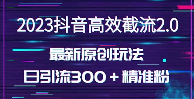 日引300＋创业粉，独家抖音高效截流2.0玩法（价值1280）-云阁资源网