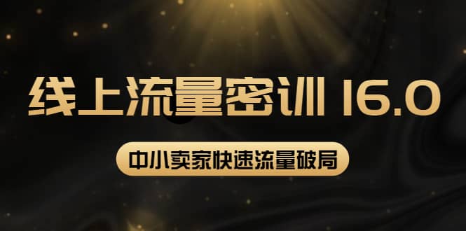 2022秋秋线上流量密训16.0：包含 暴力引流10W+中小卖家流量破局技巧 等等！-云阁资源网