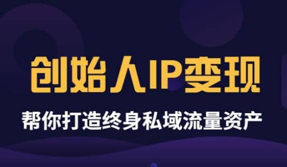 《创始人IP变现》精华版，帮你打造终身私域流量资产（无水印）-云阁资源网