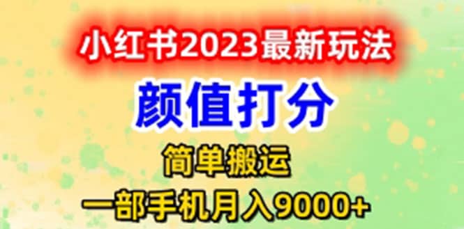 最新小红书颜值打分玩法，日入300+闭环玩法-云阁资源网