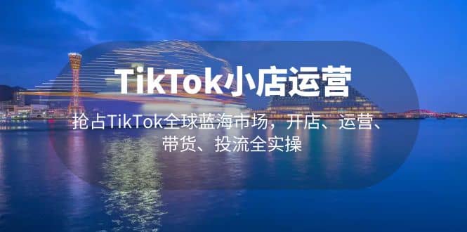 TikTok小店运营 抢占TikTok全球蓝海市场，开店、运营、带货、投流全实操-云阁资源网