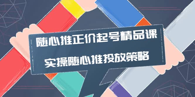 随心推正价起号精品课，实操随心推投放策略（5节课-价值298）-云阁资源网