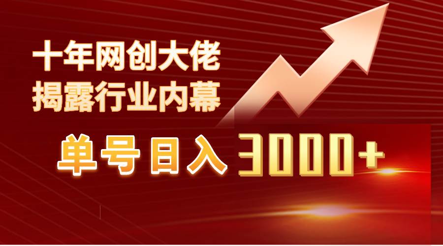 单号日入3000+，工作室内部无脑美女视频玩法，100%过原创-云阁资源网