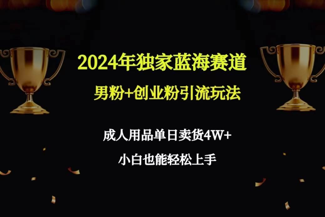 2024年独家蓝海赛道男粉+创业粉引流玩法，成人用品单日卖货4W+保姆教程-云阁资源网