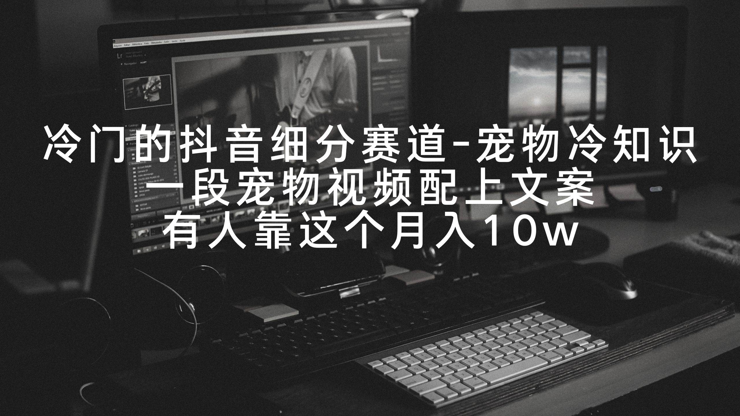 冷门的抖音细分赛道-宠物冷知识，一段宠物视频配上文案，有人靠这个月入10w-云阁资源网