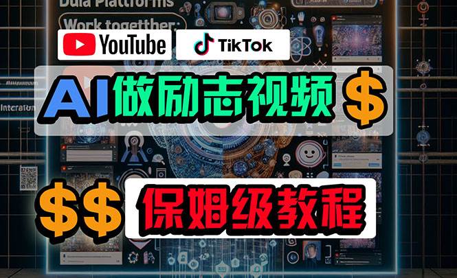利用AI制作励志视频，在YouTube和TikTok赚钱，小白可做（附工具）-云阁资源网