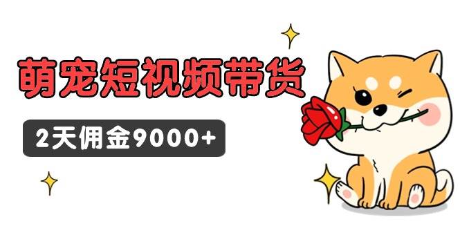 东哲日记·萌宠短视频带货，2天佣金9000+-云阁资源网