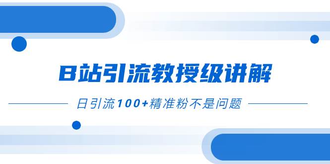 B站引流教授级讲解，细节满满，日引流100+精准粉不是问题-云阁资源网