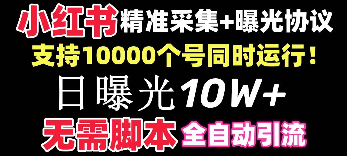 【价值10万！】小红书全自动采集+引流协议一体版！无需手机，支持10000-云阁资源网
