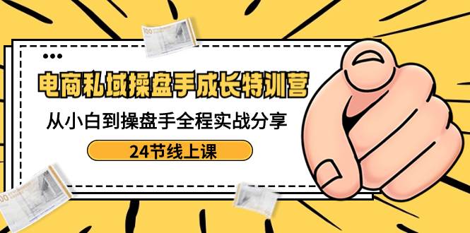 电商私域-操盘手成长特训营：从小白到操盘手全程实战分享-24节线上课-云阁资源网