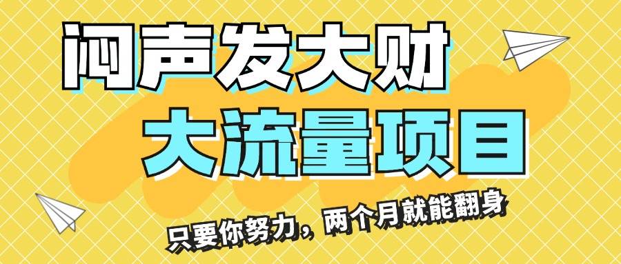 闷声发大财，大流量项目，月收益过3万，只要你努力，两个月就能翻身-云阁资源网