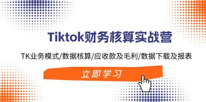 Tiktok财务核算实战营：TK业务模式/数据核算/应收款及毛利/数据下载及报表-云阁资源网