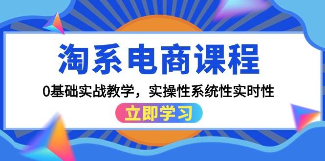 淘系电商课程，0基础实战教学，实操性系统性实时性（15节课）-云阁资源网