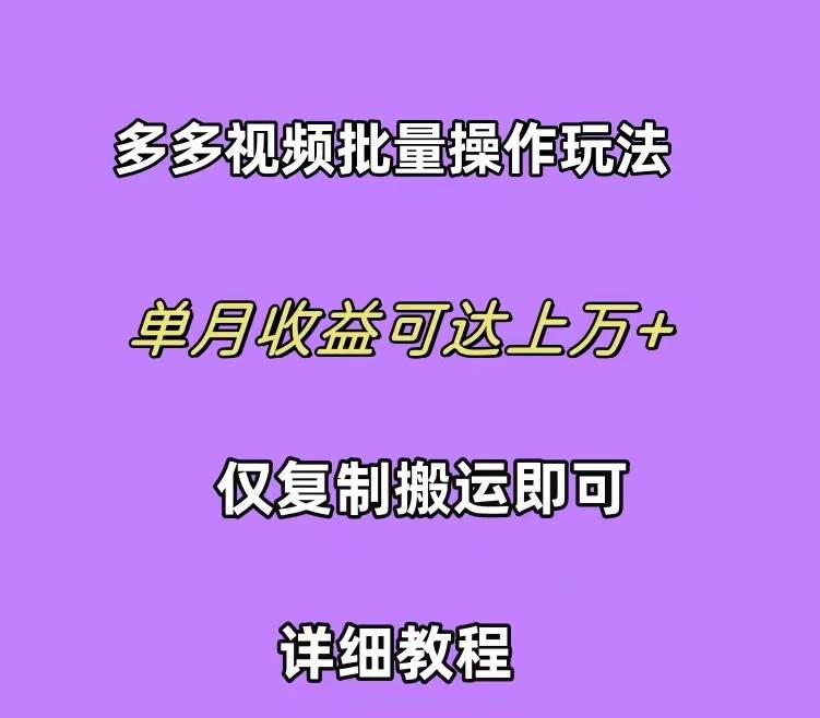 拼多多视频带货快速过爆款选品教程 每天轻轻松松赚取三位数佣金 小白必…-云阁资源网