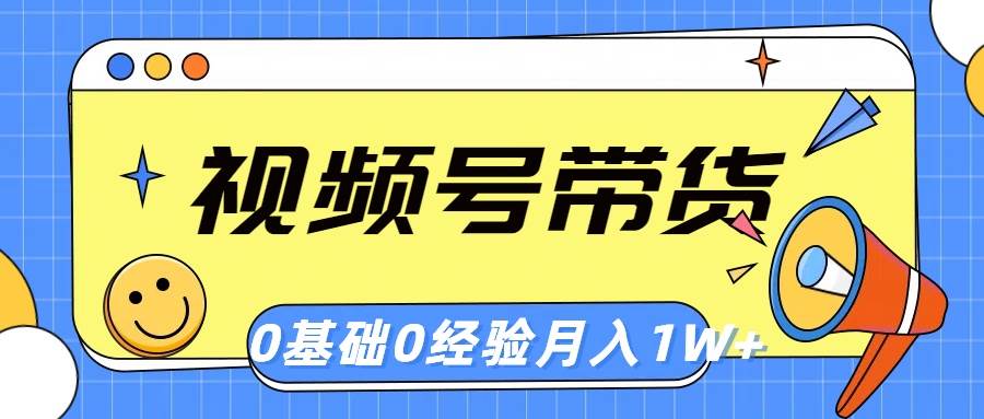 视频号轻创业带货，零基础，零经验，月入1w+-云阁资源网
