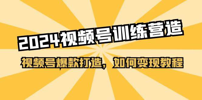 2024视频号训练营，视频号爆款打造，如何变现教程（20节课）-云阁资源网