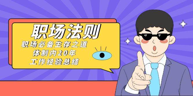 《职场法则》职场必备生存之道，体制内20年 工作经验总结（17节课）-云阁资源网